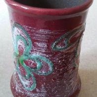 Strehlau GDR Vase Pottery 60er 70er Lava gestempelt gemarkt: 1260 Stichworte: DDR