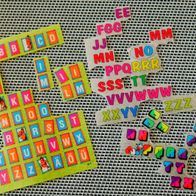 SAMMEL Kinder Bilder Rubbelbilder bunte Buchstaben Alphabet Pferd ABC - Reste