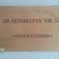 Zigarrenkiste aus Holz 50 Senoritas Nr. 51 ongematterd 50 Sigaren No.563 Maße: Höhe 4