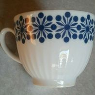 Kaffeetasse Schirnding Randdekor mit blauer Blume Porzellan Ø8cm Höhe 6,5cm