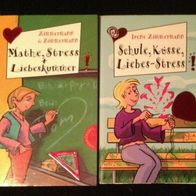 Irene & Hans-Günther Zimmermann: 2 Taschenbücher "Schule, Küsse, Liebes-Stress + Math