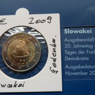 Slowakei 2009 2 Euro Gedenkmünze im Rähmchen
