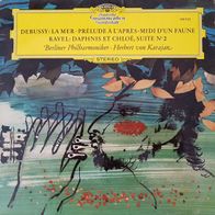 Debussy La mer RAVEL Daphnis Chloe LP Austria Herbert von Karajan Berlin Philharmonic