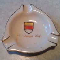 alter Aschenbecher Ascher Wappen von Münster Hamburger Hof Goldrand Porzellan