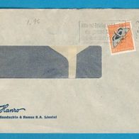Schweiz Reklamebrief gel.1951 Liestal. Brief mit gebrauchsspuren