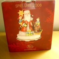 Hutschenreuther Porzellan Spieluhr Spieldose 2008, Weihnachtsmann + OVP Lim.