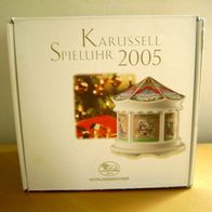 Porzellan Spieluhr Spieldose 2005 Weihnachts-Karussel + OVP - Hutschenreuther