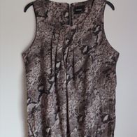 Colloseum - Top Bluse - Gr. L - schwarz grau - animalprint