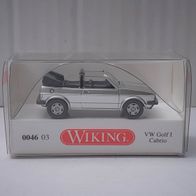 Wiking 1:87 VW Golf 1 Cabrio silbermetallic 5-Speichen Alufelgen OVP 0046 03 (2013)