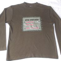 Leichtes Sweatshirt von ALIVE Sportswear Gr. 152 dunkelbraun + Motiv