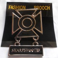 Marksman Brosche schwarz Sharpshooter Fashion BROOCH Unbenutzt