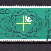 Bund BRD 1968, Mi. Nr. 0568 / 568, Katholikentag, gestempelt #14414
