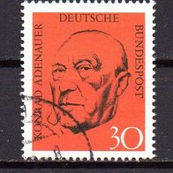Bund BRD 1968, Mi. Nr. 0568 / 568, Adenauer, gestempelt #14416