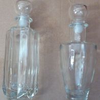 2 x Flasche Vase aus Glas – Stern und Amphore - durchsichtig – zum Basteln Deko