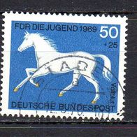 Bund BRD 1969, Mi. Nr. 0581 / 581, Jugend, gestempelt STADE 12.03.1970 #14458