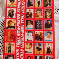 24 Sammel Sticker Aufkleber R. Williams, J. Depp, L. Di Caprio/ Zeitschrift HIT!