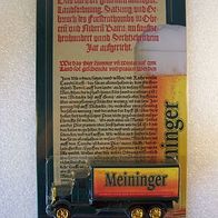 Meininger Werbeauto mit Blech-Werbeschild