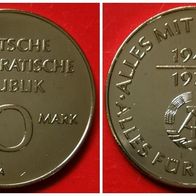 10 DDR Mark Münze 25 Jahre DDR von 1974, 24 Karat vergoldet