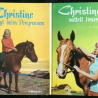 Heiner Wingert: 2 gebundene Bücher "Christine sattelt Feuertanz + ... siegt beim Pony