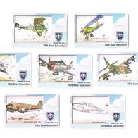 7 Telefonkarten (leer) Türkei alte Flugzeuge Türkish Air Force Türk Hava Kuvvettlerie