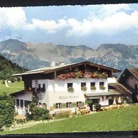 Ansichtskarte "Grenz-Gasthaus Neuhäusl, Au bei Berchtesgaden" (1959), Farbe, Sommer