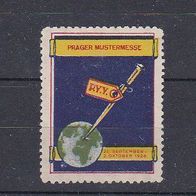 alte Reklamemarke - Prager Mustermesse 1928 (0248)