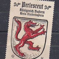alte Reklamemarke - Wappen Perlesreut, Bayern (0251)