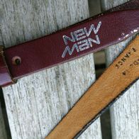 1,5 cm breiter Gürtel NEW MAN Gr. 75 / 39 Vintage Taillengürtel Leder