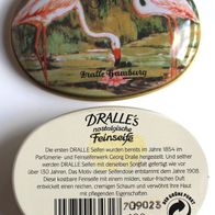 wunderschöne ovale Blechdose Flamingo Soap Dralle nostalgische Feinseife m. Flamingos