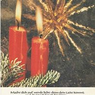 alte AK Advent Weihnacht, Kerzen Stern, Bibelspruch Jesaja 60.1