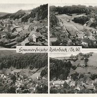 alte AK Rohrbach Thüringer Wald 1957, in 4 Ansichten