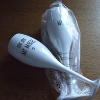 2 x KOZIOL Sektglas Flöte mit Druck YOU ARE MY MAGIC Solid Weiss NEU in OVP