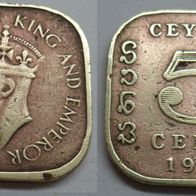 Ceylon 5 Cents 1944 ## Li8