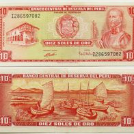 Peru 10 Soles de Oro 1972 - XF