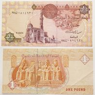 Ägypten 1 Pound 2001 / Pick. 50f / Sign.20
