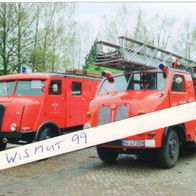 Feuerwehr-Foto DDR Oldtimer VEB IFA LKW Werdau Horch H 3 S 4000 Niederflurrahmen