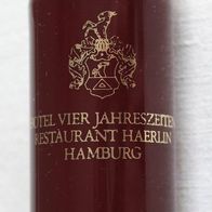 Hotel Vier Jahreszeiten Restaurant Haerlin Hamburg Kunststoff Flasche 1980er Jahre