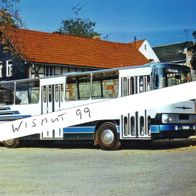 Bus-Foto DDR Oldtimer VEB IFA Kraftverkehr Umbau Ikarus von Fleischer in Gera