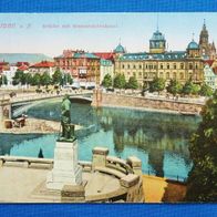 AK Heilbronn a. Neckar - Brücke mit Bismarckdenkmal. Ungelaufen. Ca.1913