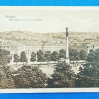 AK Stuttgart - Schloßplatz mit neuem Schloß. Gelaufen. 1919