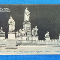 AK Worms - Luterdenkmal. Gelaufen. 1915