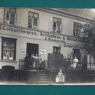 Seestadt Pillau: Colonialwaren-Geschäft G. Ramonat (Breitestr. 4), Foto-Ak um 1910