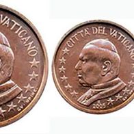 Vatikan - 1 + 2 + 5 Cent 2002 - UNC