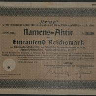 Gehag" Gemeinnützige Heimstätten-Aktiengesellschaft der Deutschen Arbeitsfront 1939