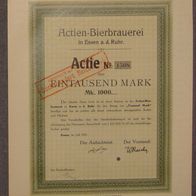 Actien-Bierbrauerei in Essen an der Ruhr 1922 1000 Mark