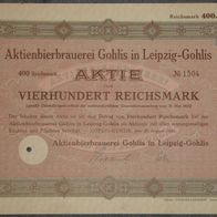 Aktienbierbrauerei Gohlis in Leipzig-Gohlis 1925 400 RM