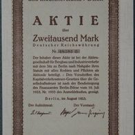 Aktiengesellschaft für Bergbau und Industrieverkehr / Berlin 1923 2000 Mark