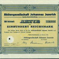 Aktiengesellschaft Johannes Jeserich 1936 100 RM