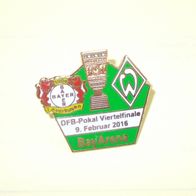 Werder Bremen Fussball Pin DFB Pokal 2016 bei Bayer Leverkusen (4)