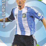 Panini Trading Card Fussball WM 2014 Nicolas Burdisso Nr.4 Argentinien Road to 2014